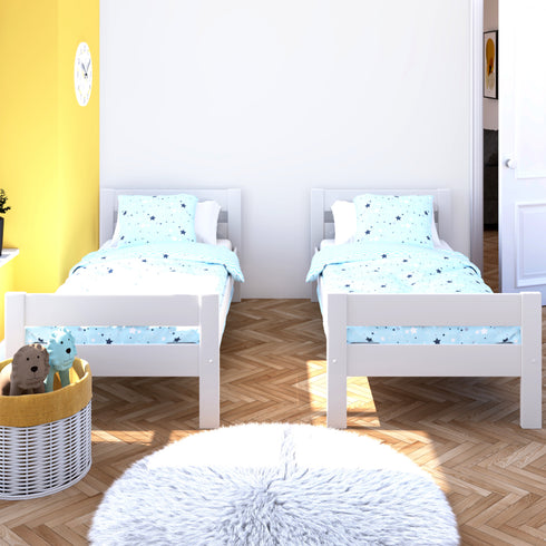 Compact Bunk Bed With A Pair Of Drawers White